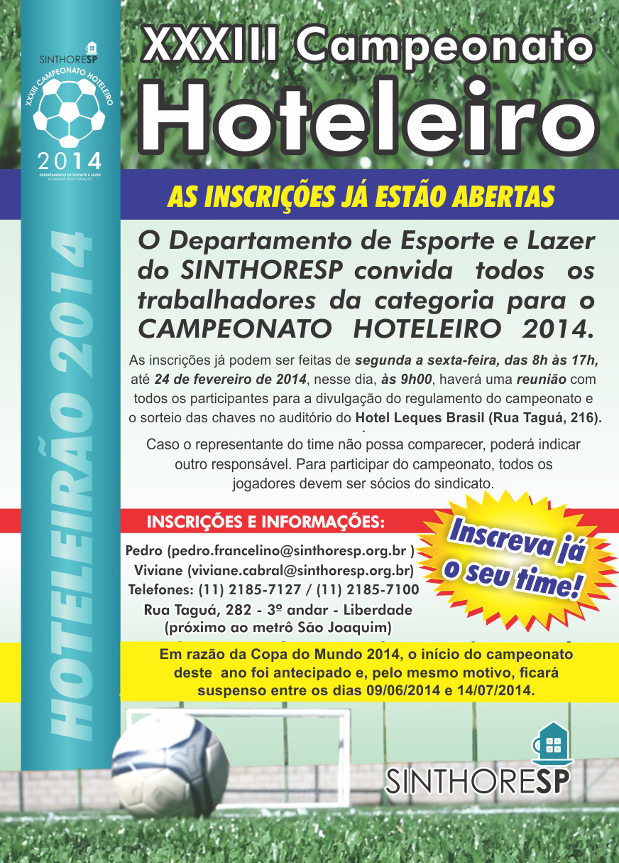 Sinthoresp Hotelerão Folheto