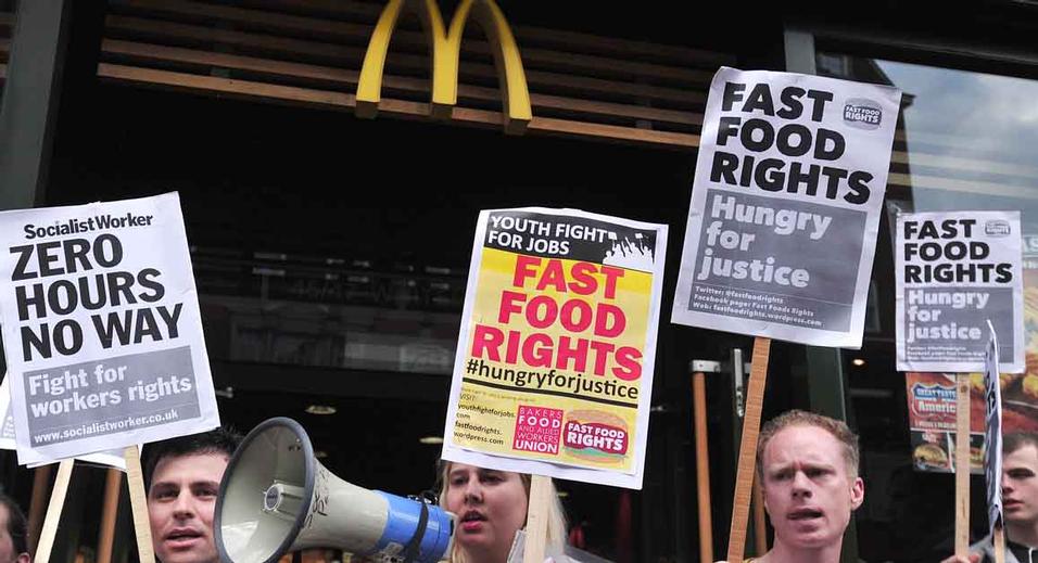 BRITAIN-LABOUR-FAST FOOD-PROTEST - Getty